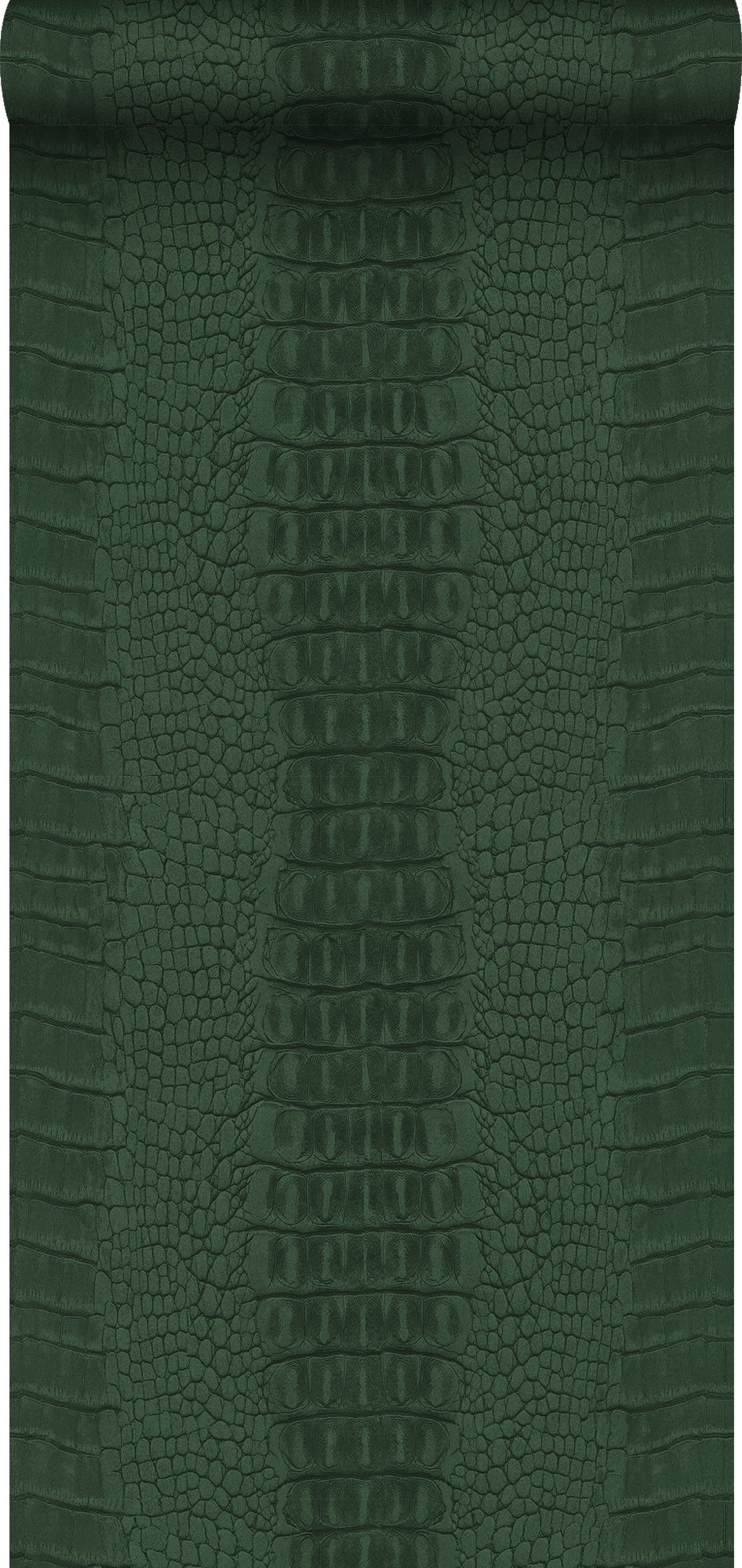 Papel pintado piel de cocodrilo verde oscuro - 0,53 x 10,05 m - origin wallcoverings