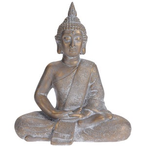 Statua decorativa in poli resina Buddha dormiente per veranda e