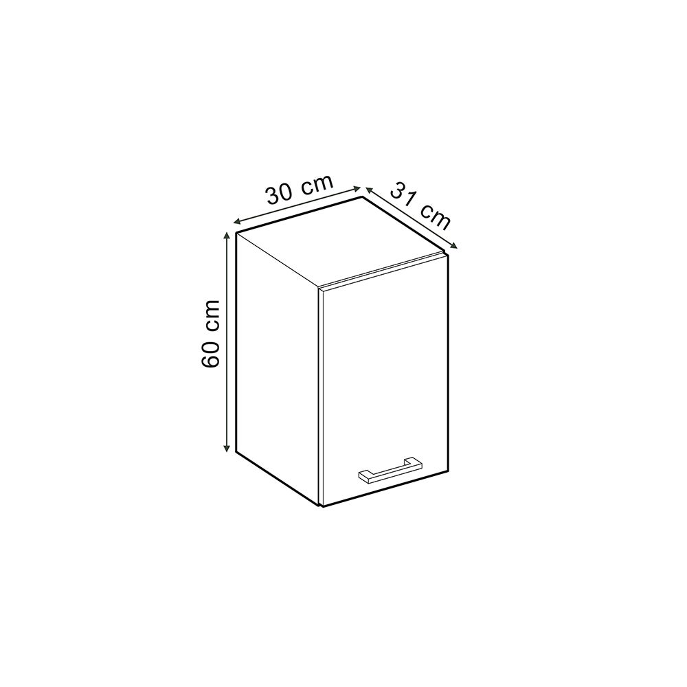 Vicco Elément haut de cuisine R-Line, Chêne Artisan, 30cm - 3
