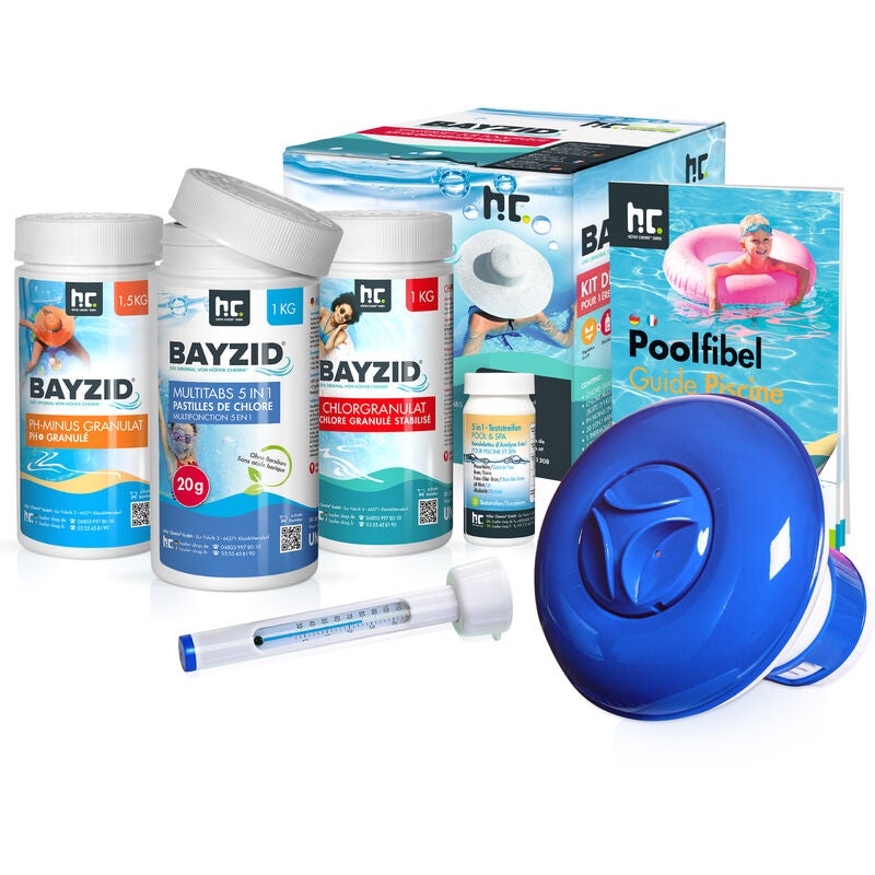 Höfer Chemie kit de démarrage Piscine 7 pièces - chlore granulé, chlore ...