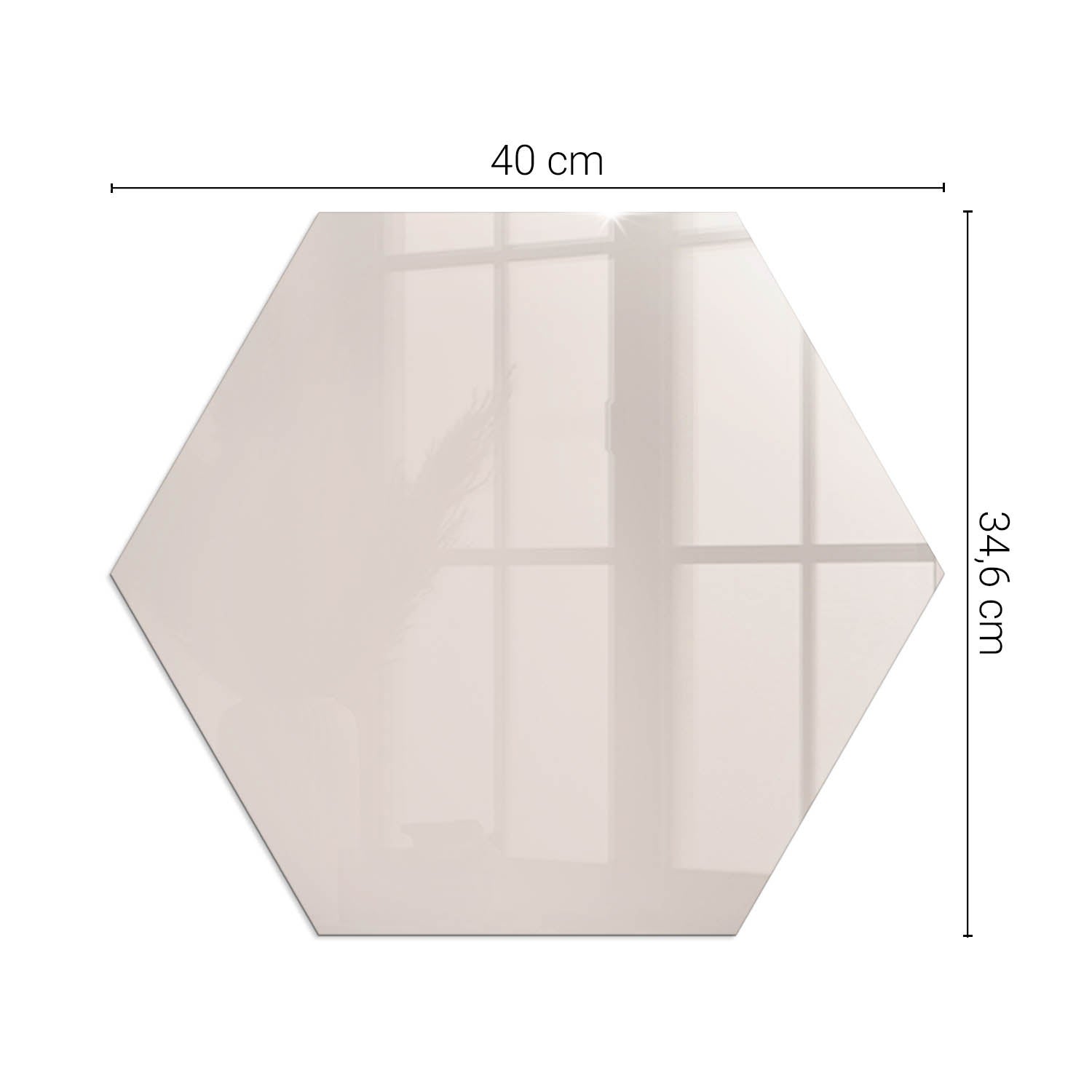Ochronna szklana podkładka pod kominek - 40 cm - Kolor Bladoróżowy - TULUP - 2