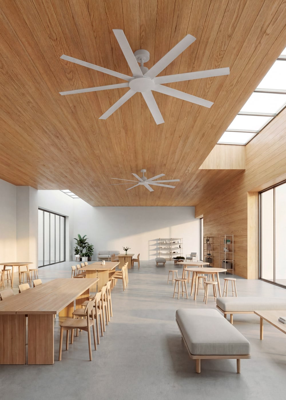 CREATE - WIND INDUSTRIAL - Cichy wentylator sufitowy 40W – dostępny w różnych rozmiarach -