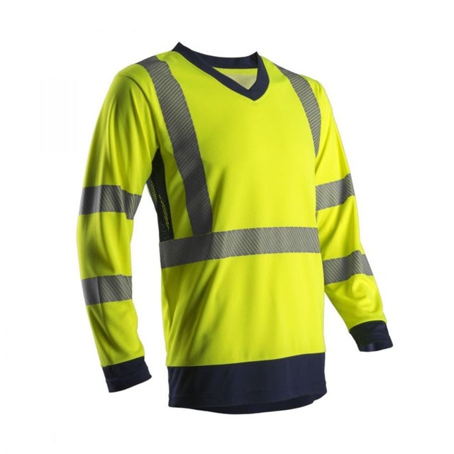 T-shirt manches longues haute visibilité Coverguard SUNO SUNA Jaune / Marine S