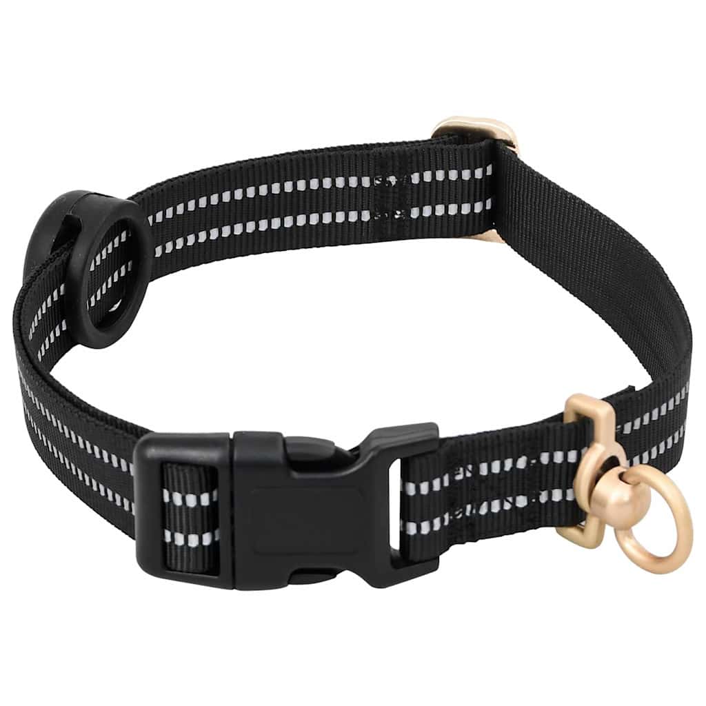 Arnés para perros con correa y collar ajustable negro XL vidaXL - 7