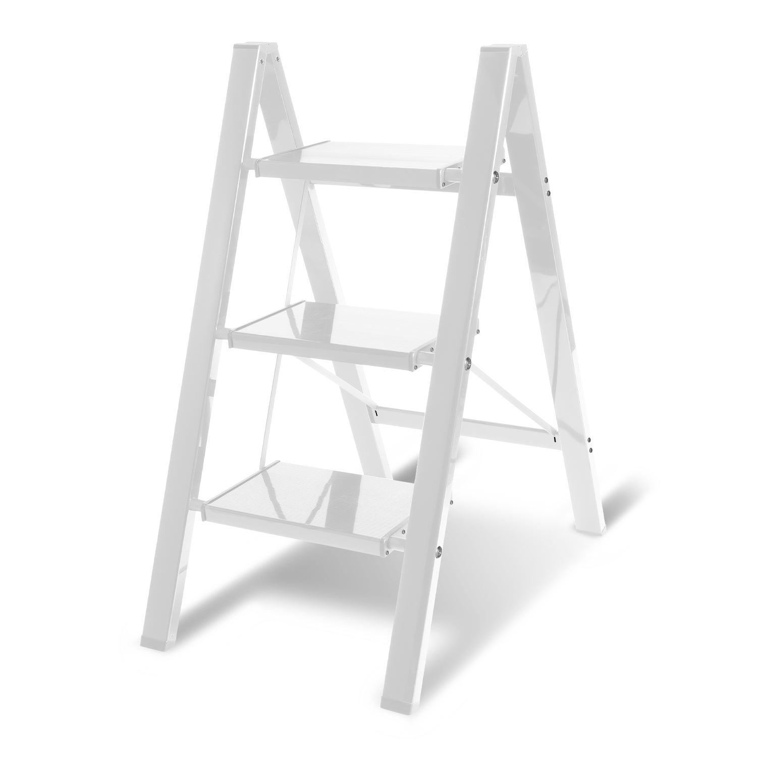 Escabeau de sécurité 3 marches pliable en acier de haute qualité antidérapant pour cuisine, maison, [23] - Bricolage