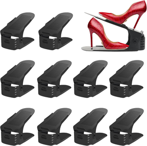 Lot de 10 étagères à chaussures réglables, empilables, peu encombrantes, en polypropylène | Leroy Merlin