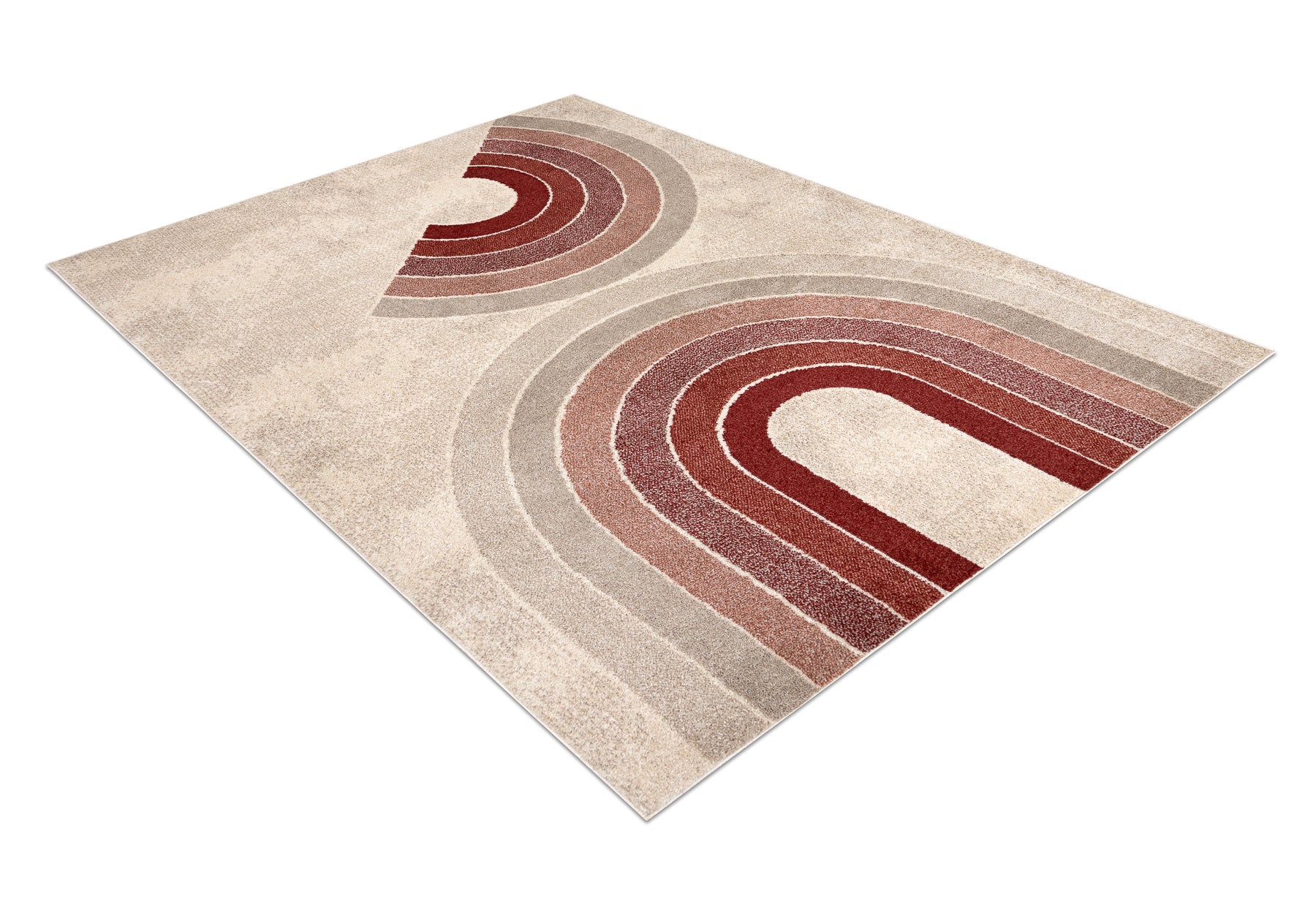 Dywan FUSION 0807 krem / bordo - Geometryczny, nowoczesny, abstrakcyjny 120x170 cm - 5