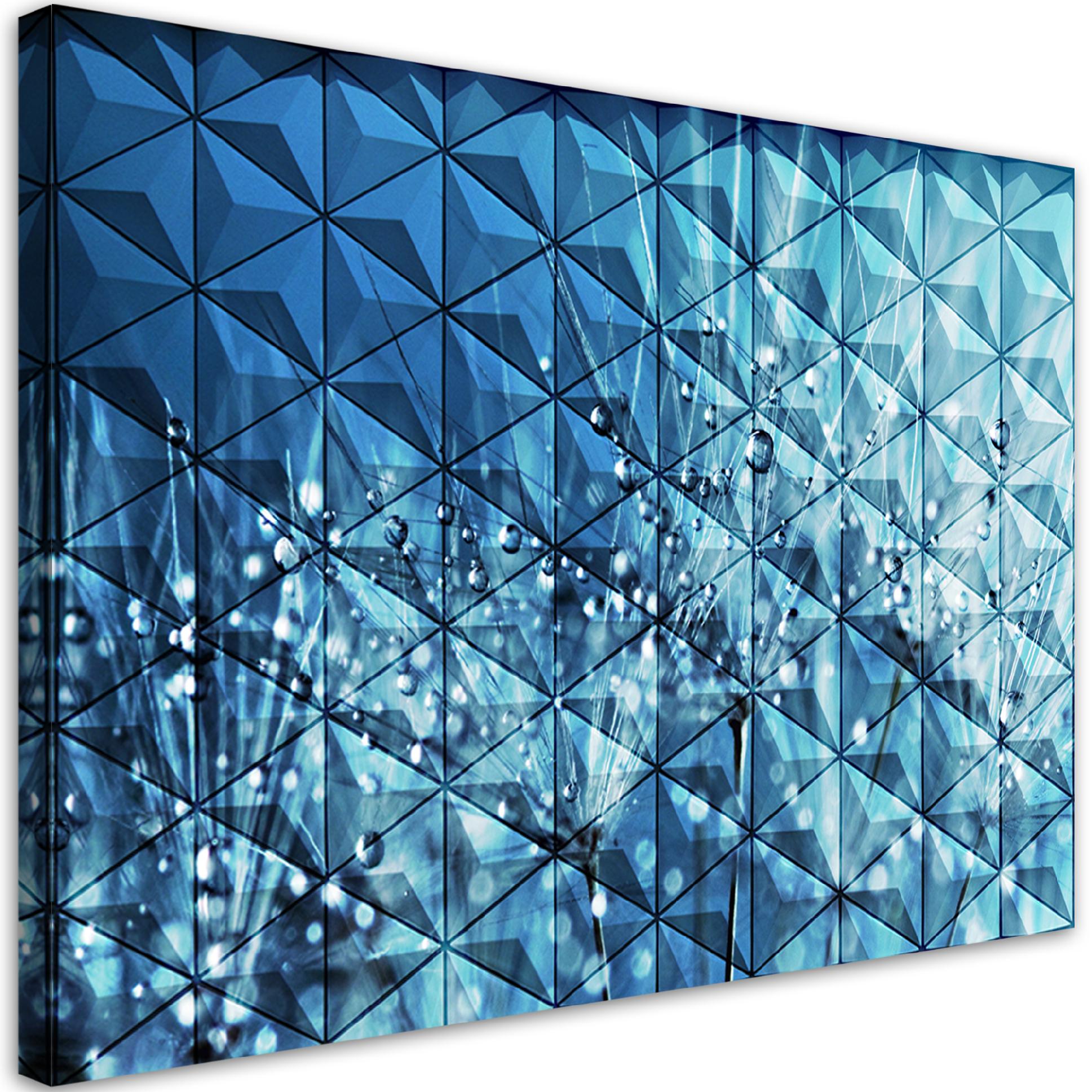 Obraz na płótnie, Dmuchawiec w kroplach rosy 120x80