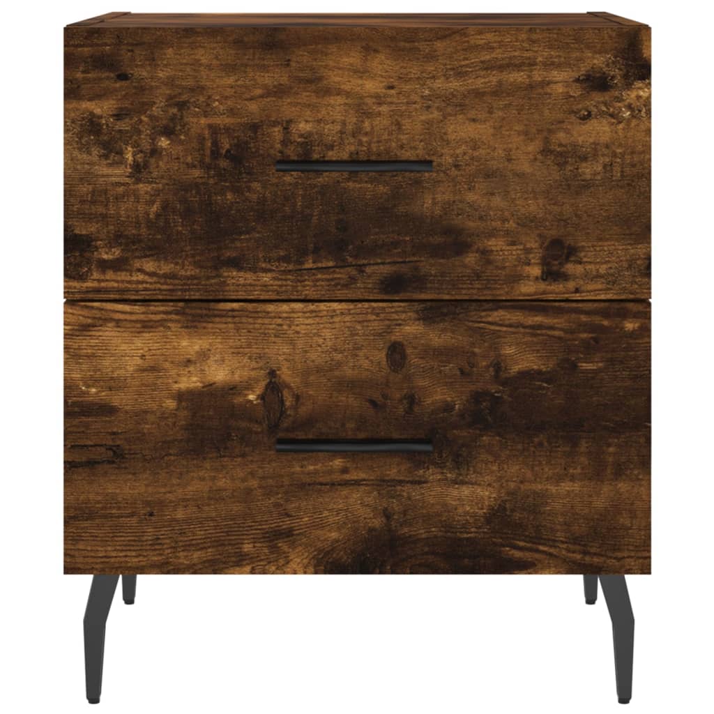 Maison Exclusive - Table de chevet chêne fumé 40x35x47,5 cm bois d’ingénierie - 6