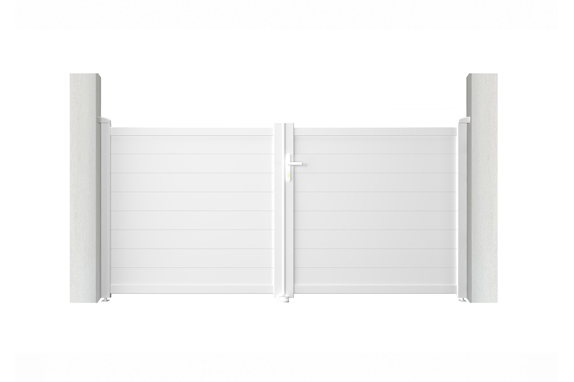 Portail battant 3m EIGER H.140cm blanc aluminium - 3