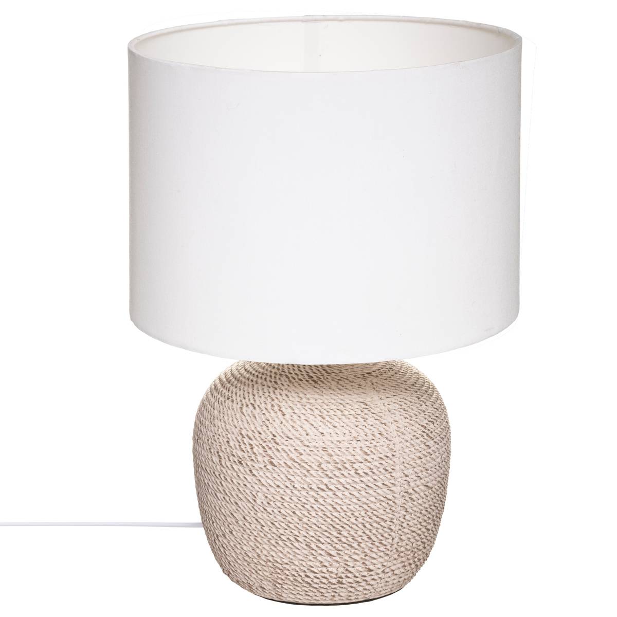 Atmosphera Lampe table Timeo céramique H25 cm noir mat au meilleur prix
