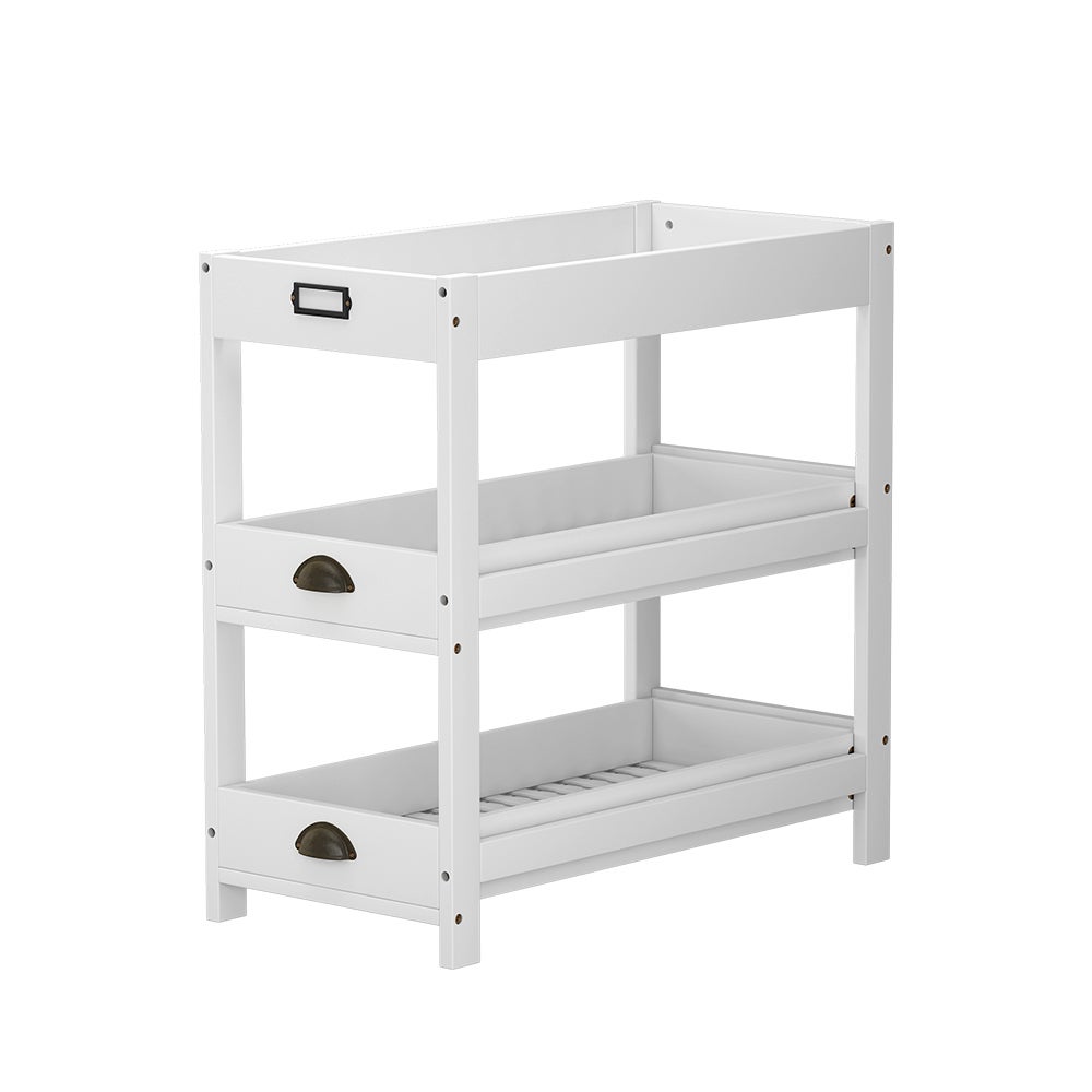 Vicco Regały magazynowe Legum, Biały, 33 x 66 cm z 3 półkami