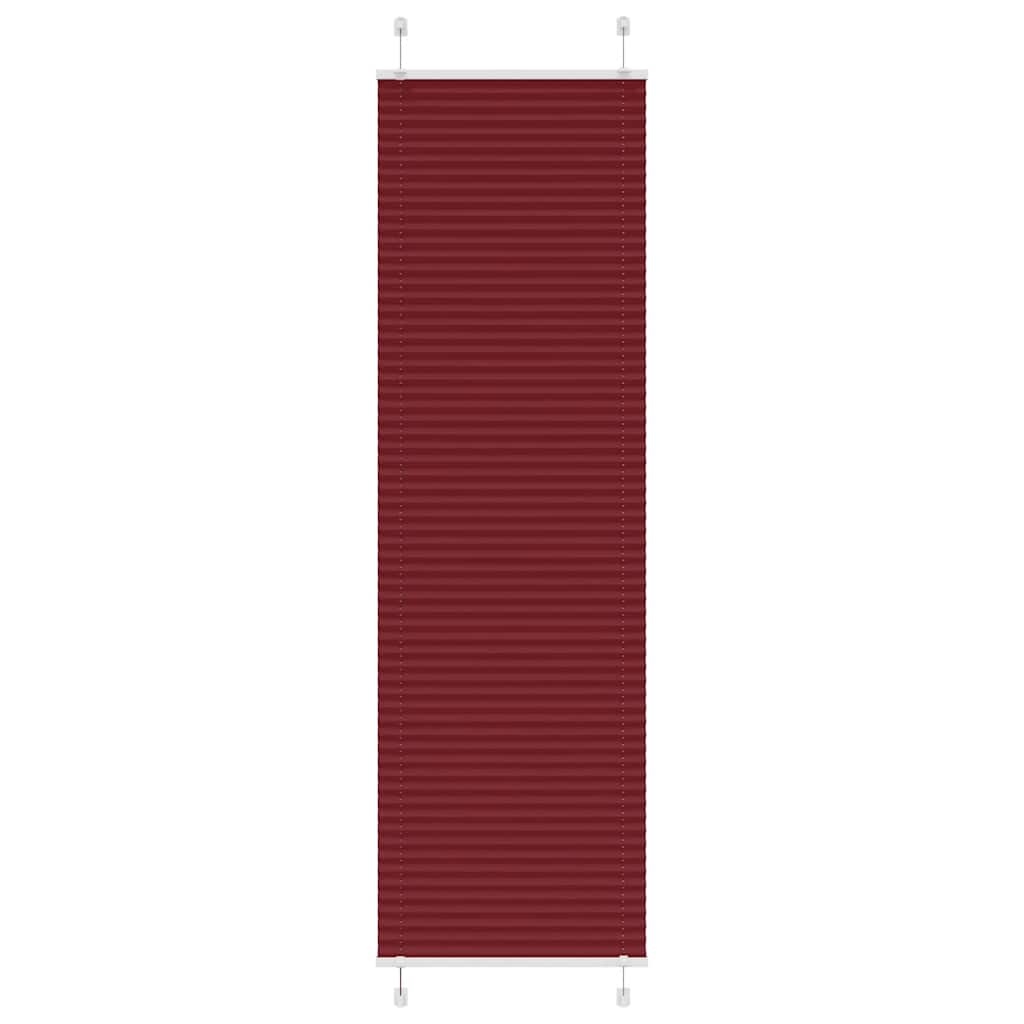 Roleta plisowana Bordowy Czerwony 65x200 cm Szerokość tkaniny vidaXL