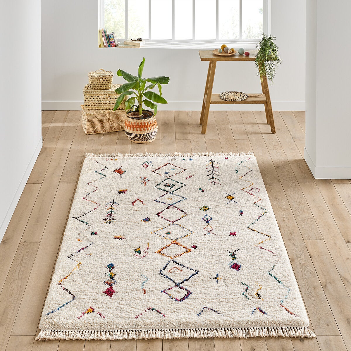 Tapis berbère coloré, Miro Multicolore 120 x 170 cm Leroy Merlin