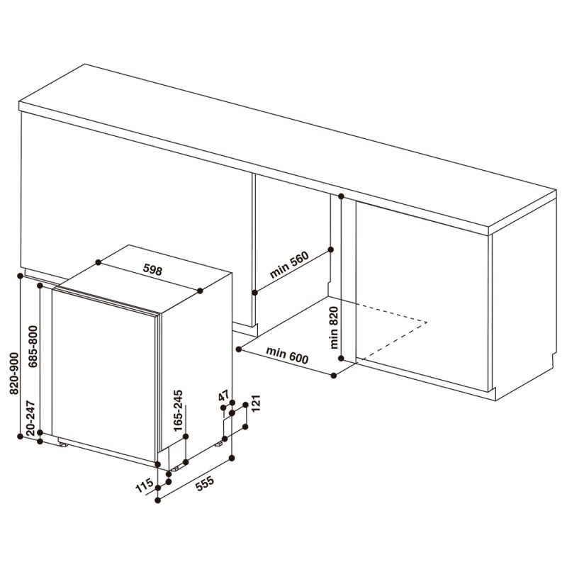 Lave-vaisselle Whirlpool Corporation WI7020PF Argenté 60 cm - 2