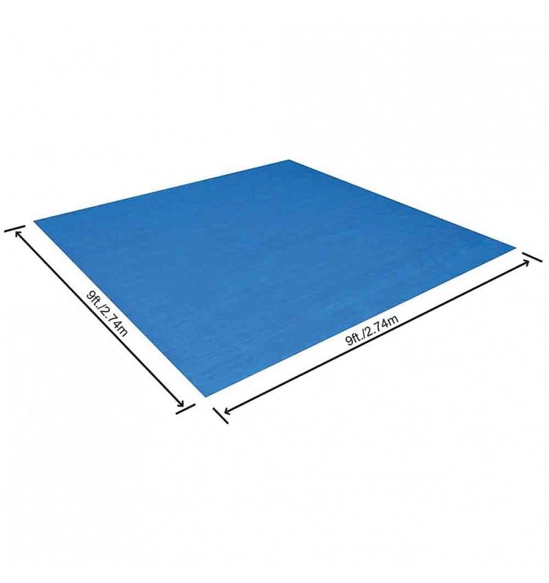 Tapis de sol carré 274x274 cm pour piscine hors sol ronde 244x244 cm - 4