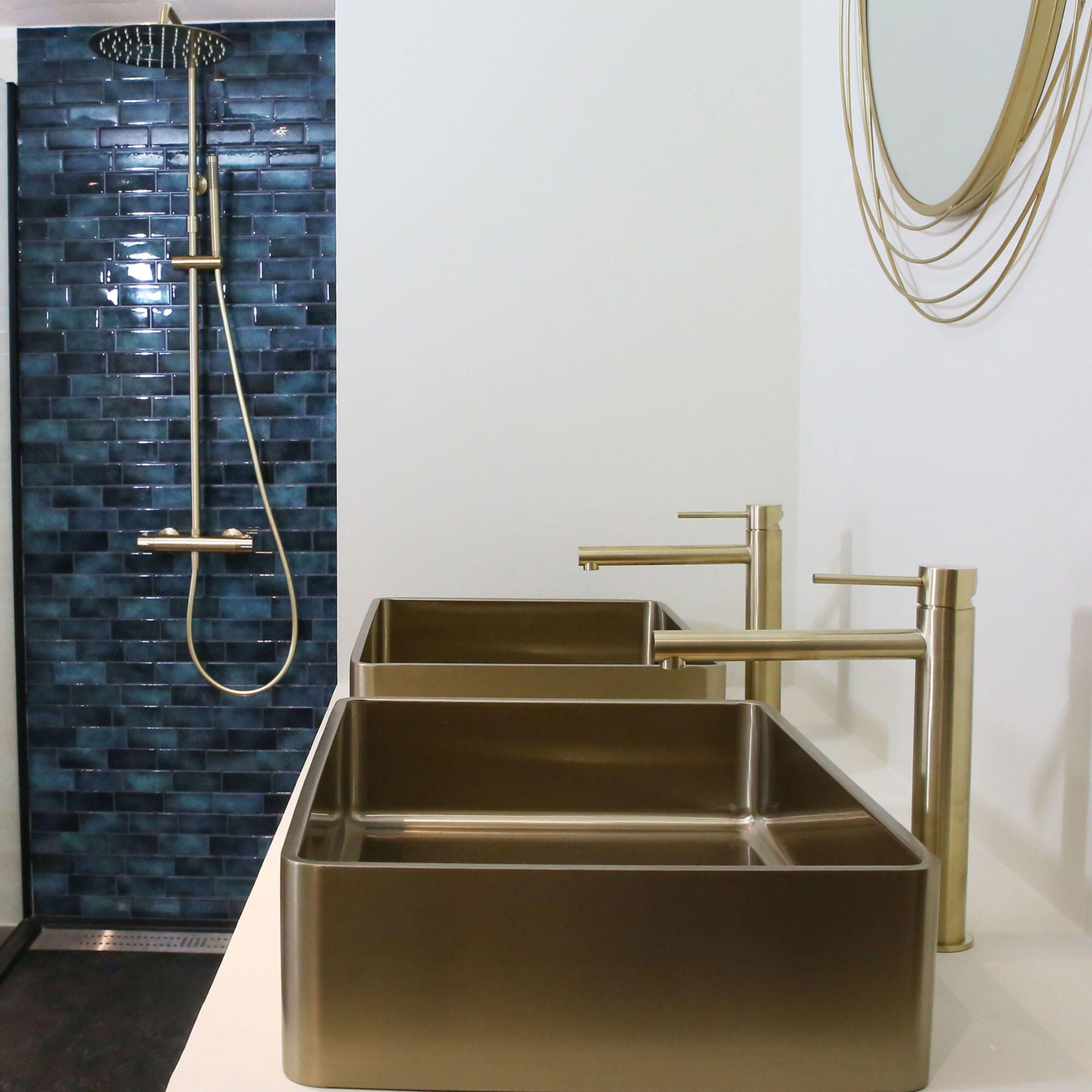 Miscelatore per lavabo oro spazzolato XL, Envol, ESSEBAGNO - 4