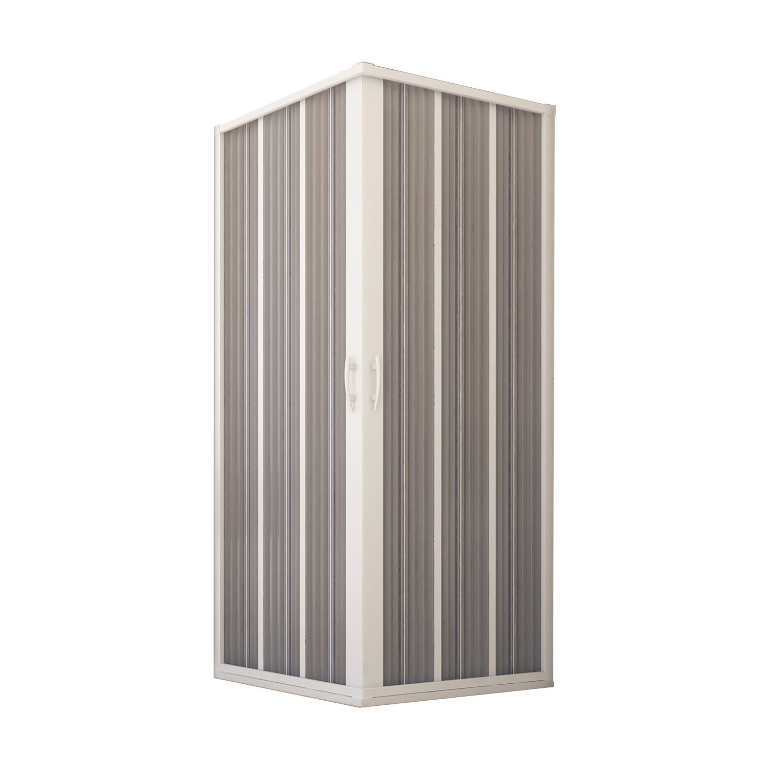 Cabina de ducha en pvc 80x100cm h185 plegable con apertura central color blanco mod. flex