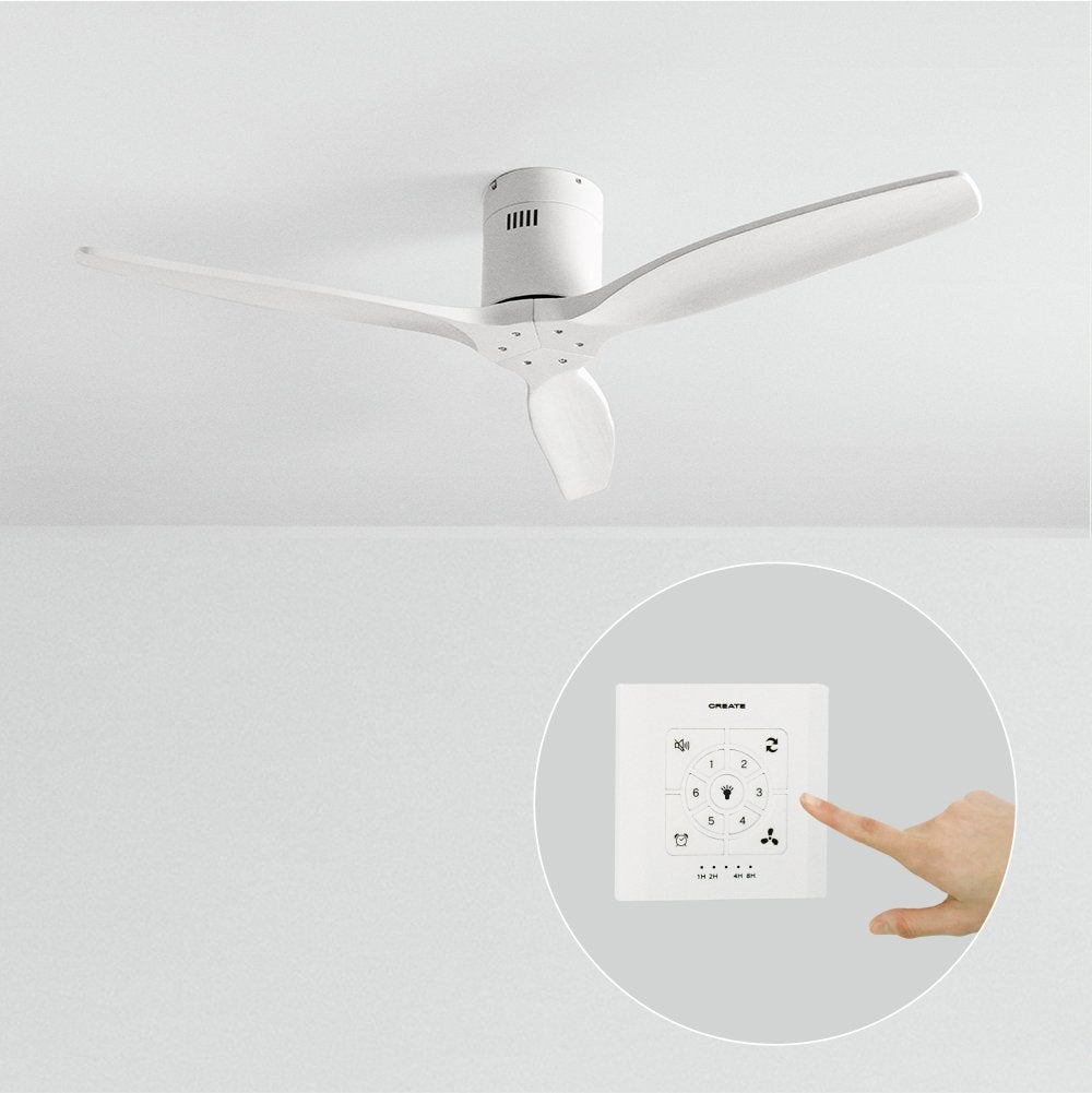 CREATE - WIND CALM NATURAL WOOD - Wentylator sufitowy 40W cichy 100% drewno -