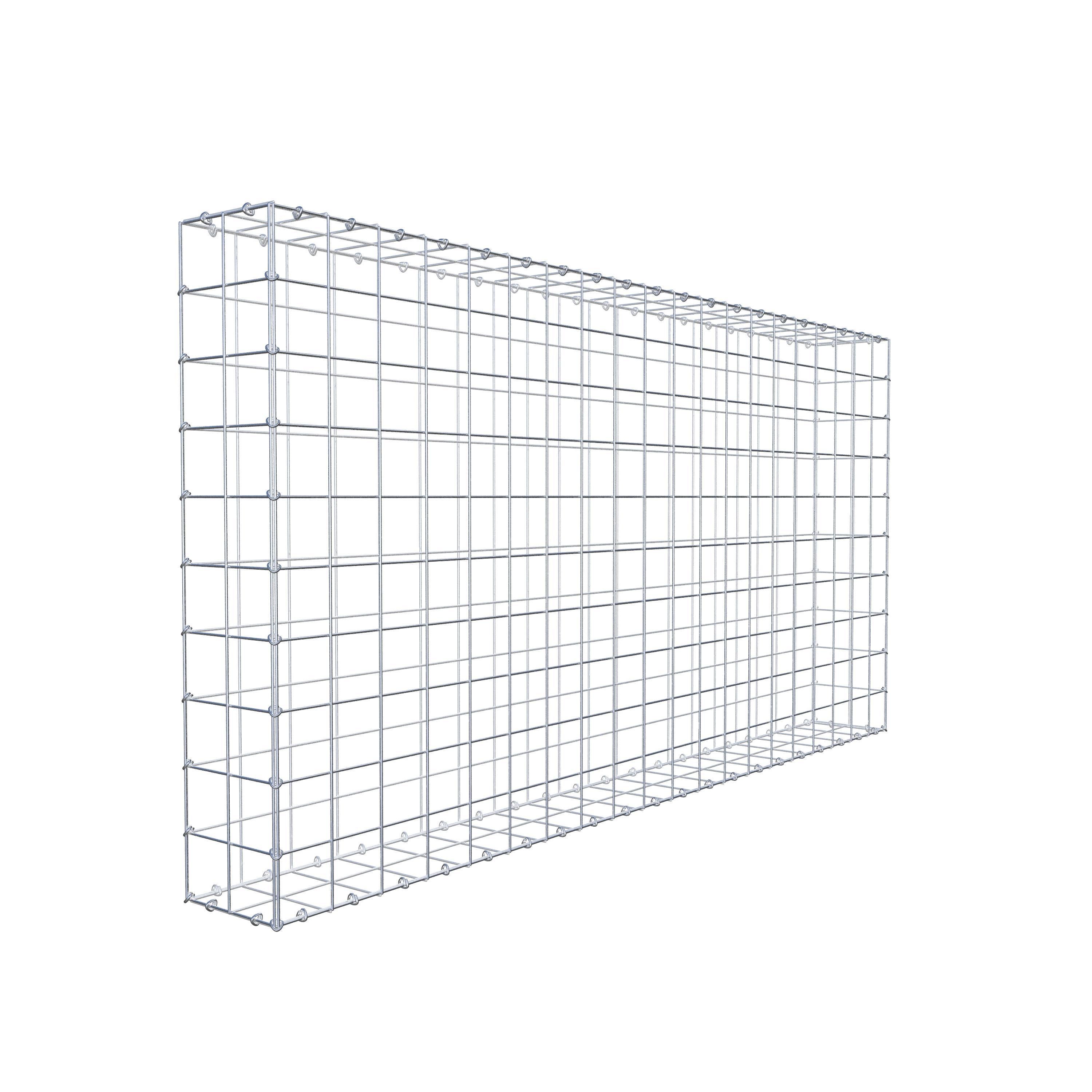 Gavión de acero galvanizado 200x100x20cm (LxAxP), malla 10 x 10cm, Anillo en C, jaula metálica para muro o jardín - 9