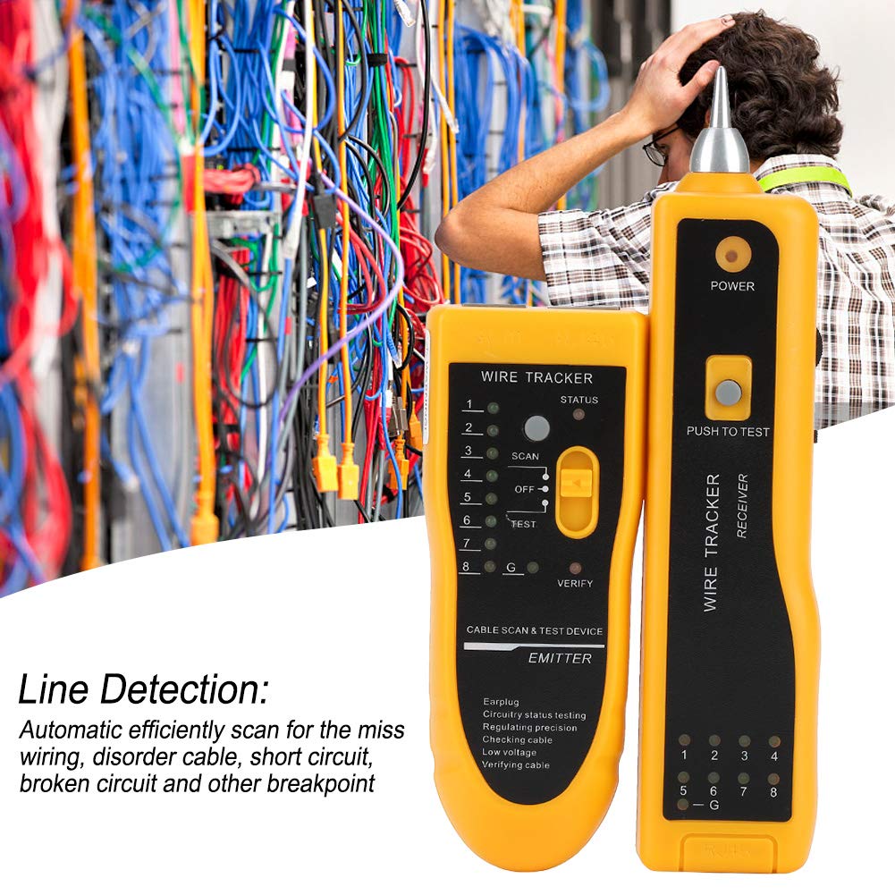 Tester Per Cavi Di Rete Con Localizzatore Di Rottura – RJ11/RJ45, Impermeabile E Con Allarme Batteria Scarica