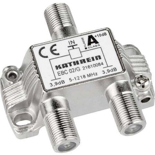 Axing BAB 2-08P Dérivateur TV Câble 2 Voies 8 DB – 5-1218 MHz – Haute Blindage Classe A+10 DB – Compatible Internet Et DVB-T2 HD