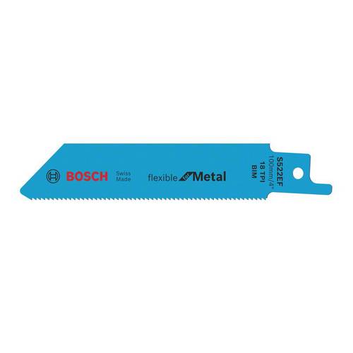 Bosch Professional 2 pezzi Lama per sega universale S 522 EF Flexible for Metal (per metallo, 100 x 19 x 0.9 mm, accessorio per sega universale)