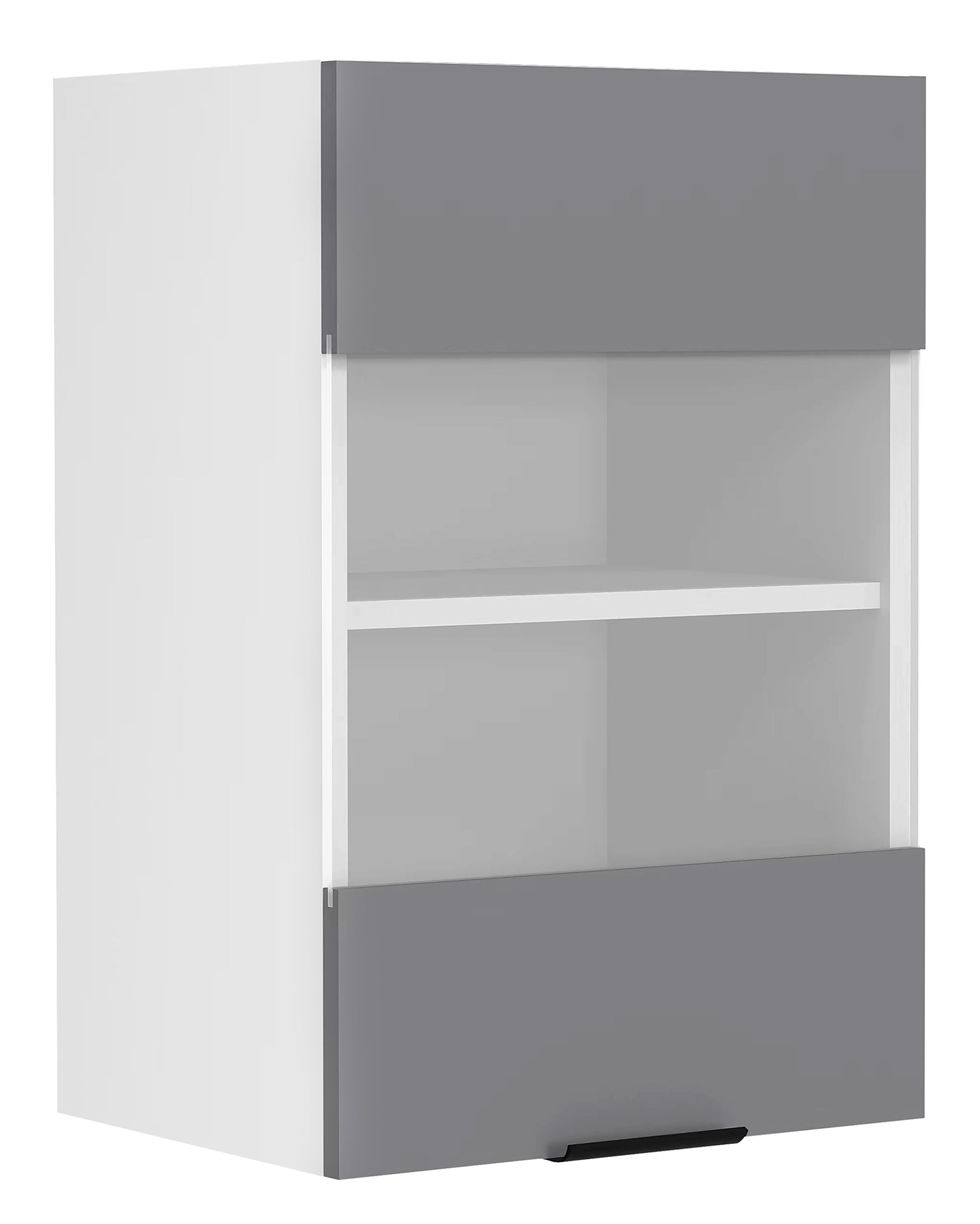 VCM Szafka wisząca na meble kuchenne Fasola Biały / Antracyt H. 60 x B. 40 x T. 31 cm