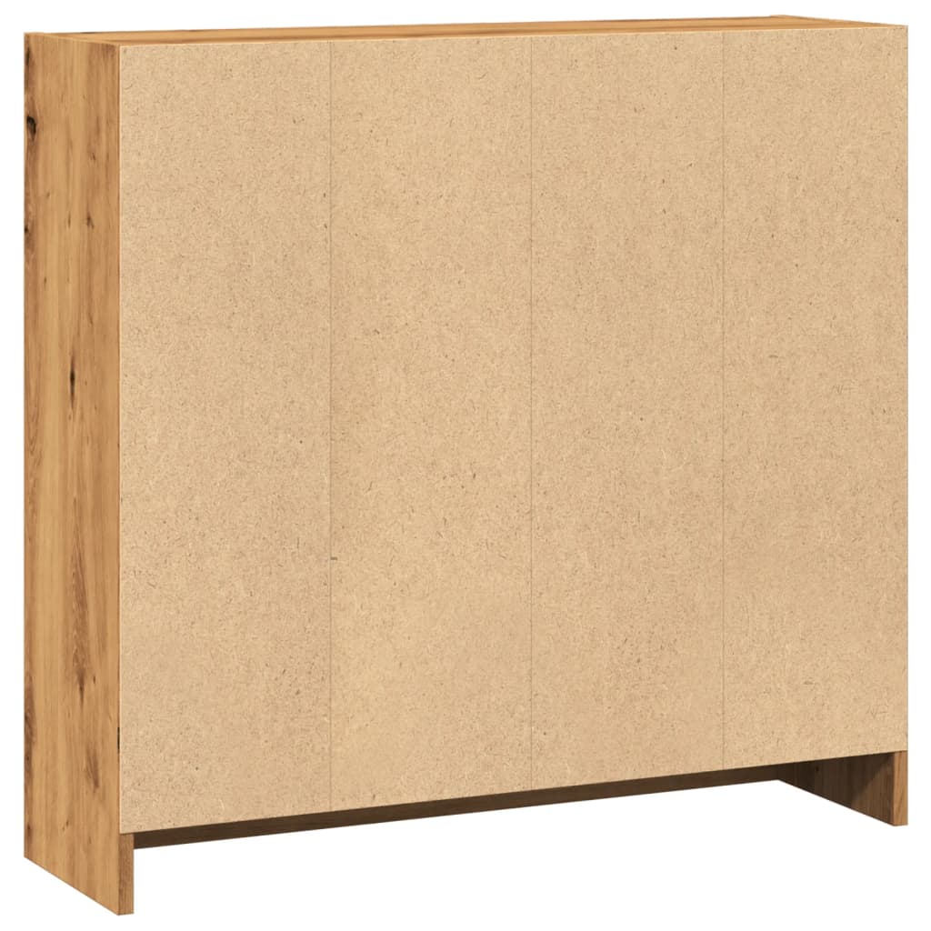 Bibliothèque pour Séjour en Bois Marron H. 24 x l. 80 x P. 24 cm - 6