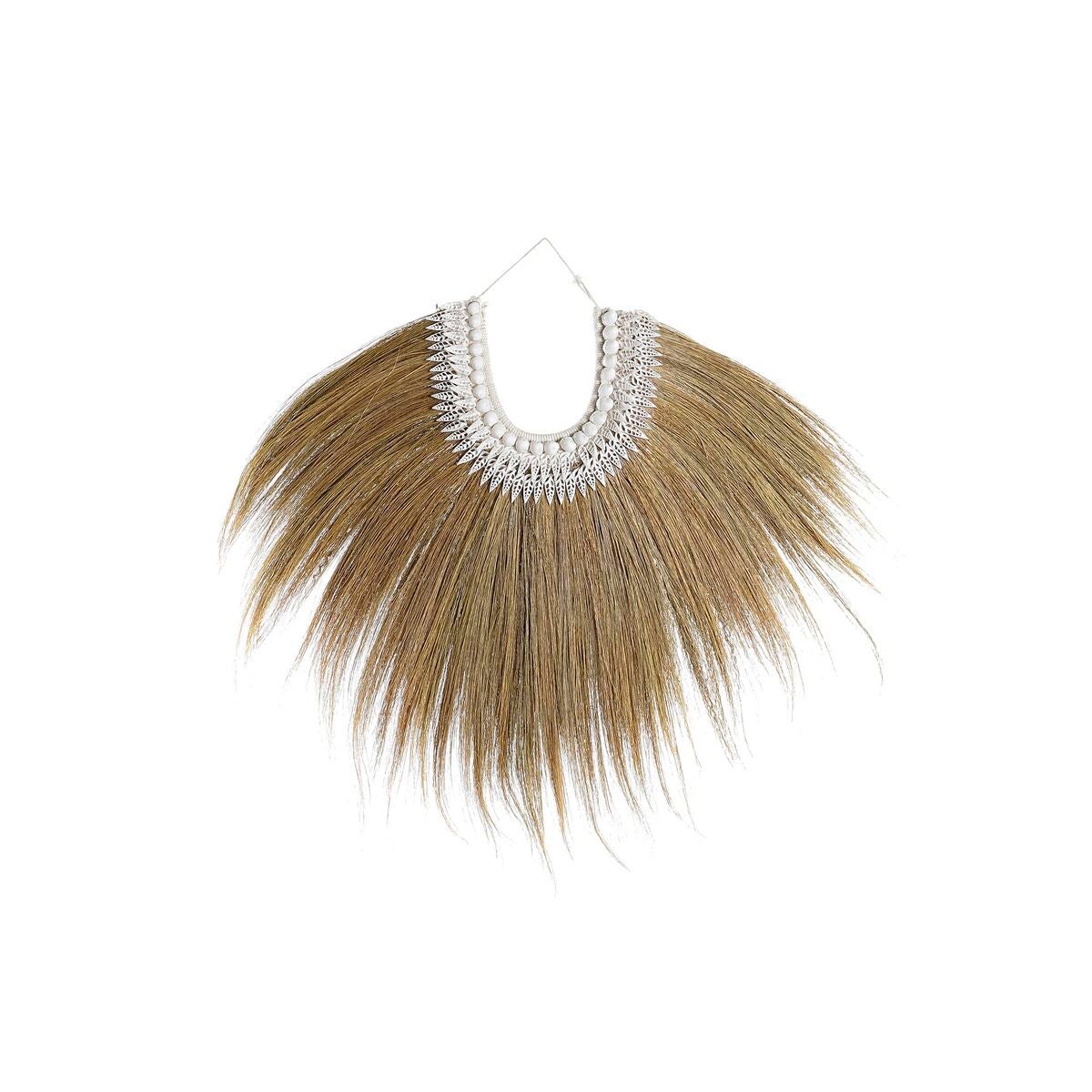 Decoración de pared dkd home decor jute étnico (110 x 3 x 75 cm)