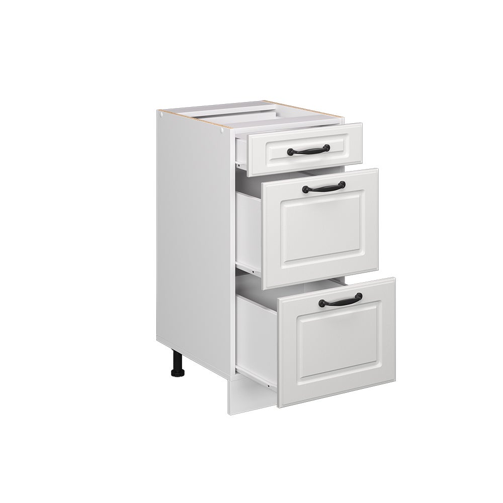 Vicco Meuble cuisine R-Line, Blanc campagne, 40cm avec tiroirs, sans PT - 4