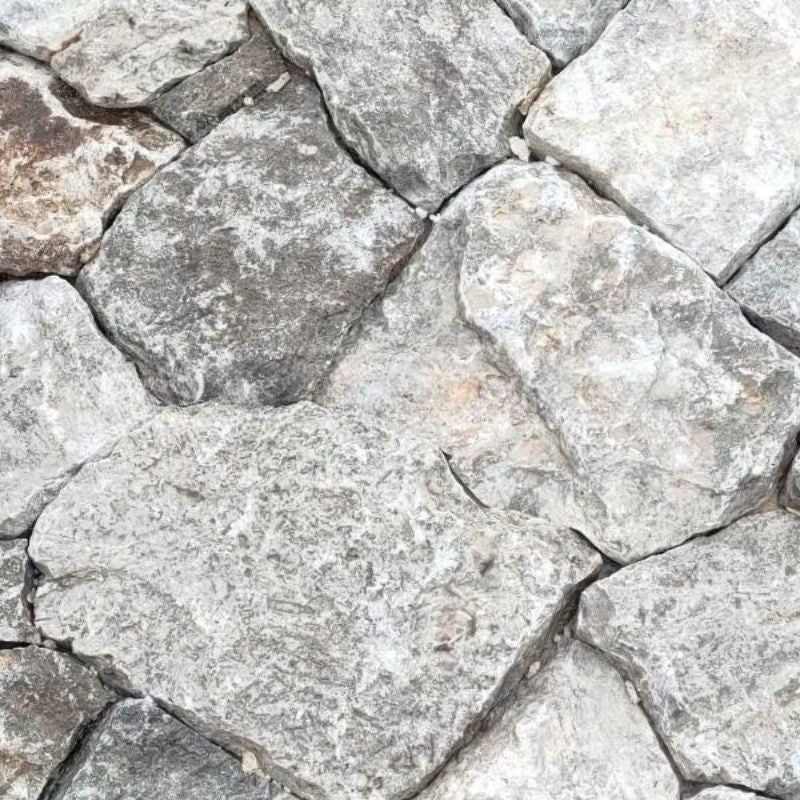Parement Pierre Naturelle Travertin Gris Silver - Couche de 1m² - 4