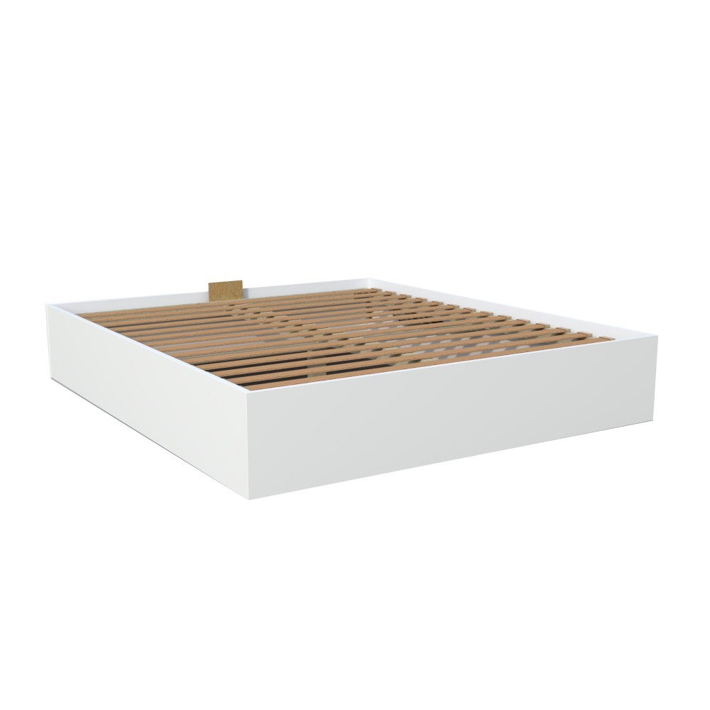 Lit coffre BILBAO 140x200 cm + sommier / blanc - 6