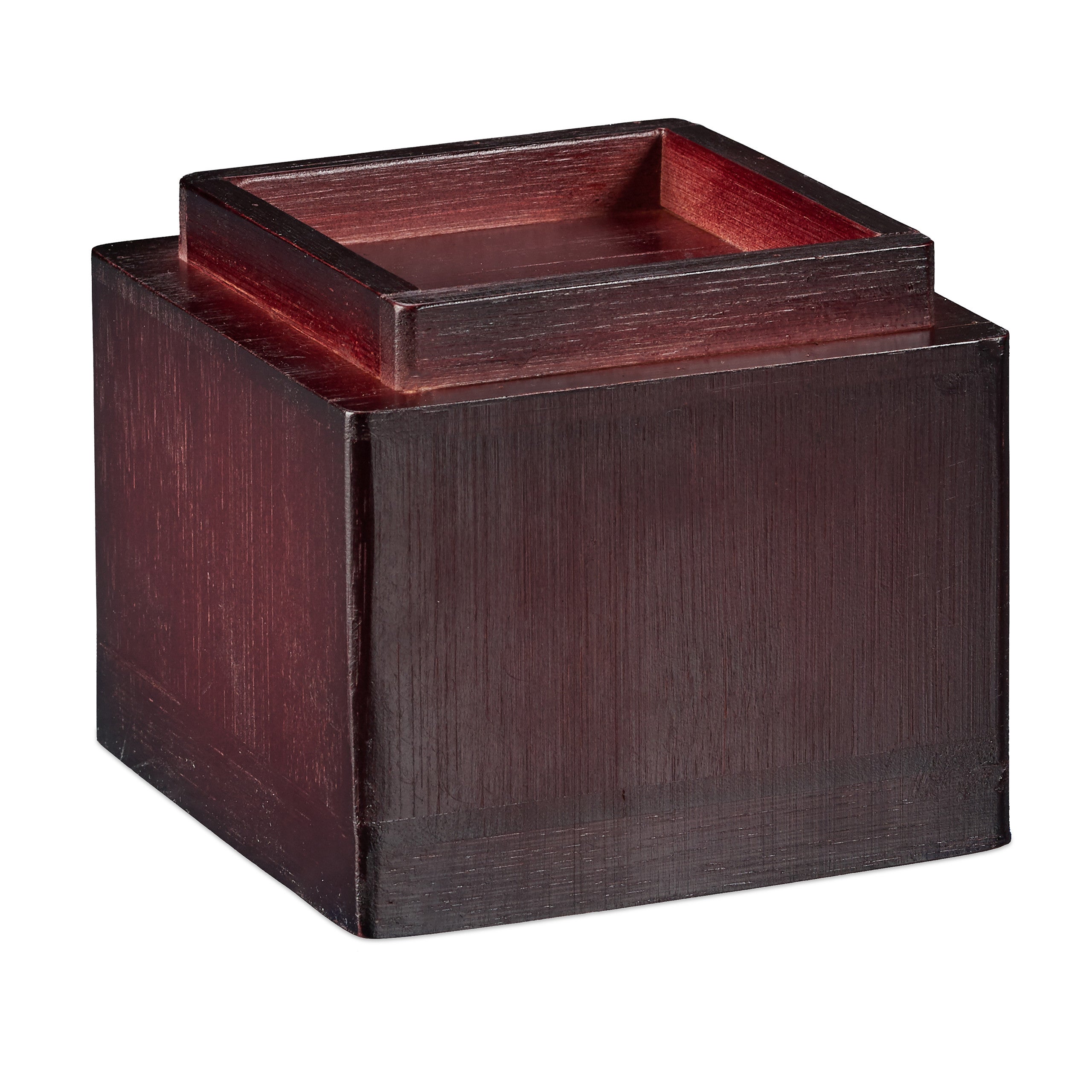 Rehausseurs de meuble en lot de 4, Élévateurs d’env. 8,5 cm, tables, autres meubles, 10x11,5x11,5 cm, marron, Relaxdays - 8