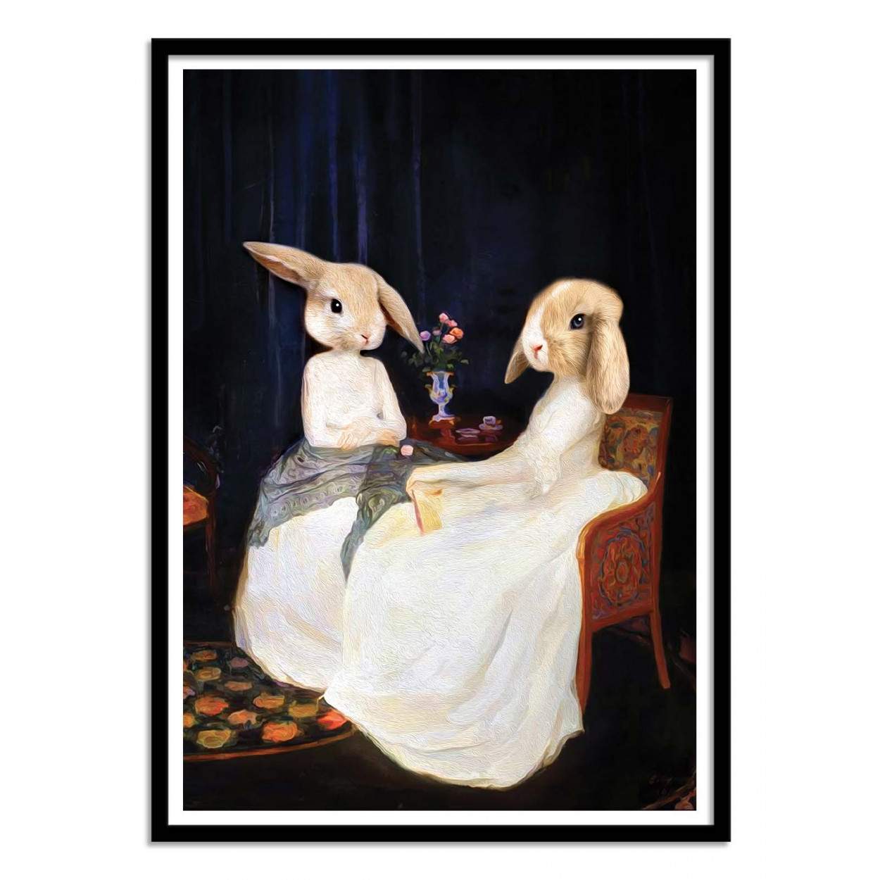 Art-poster - pomen pam - tein lucasson - con marco negro 30 x 40 cm