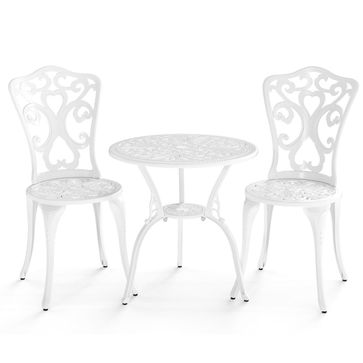 Set bistrot da giardino in metallo con tavolo e sedie marrone Triora/Andalo
