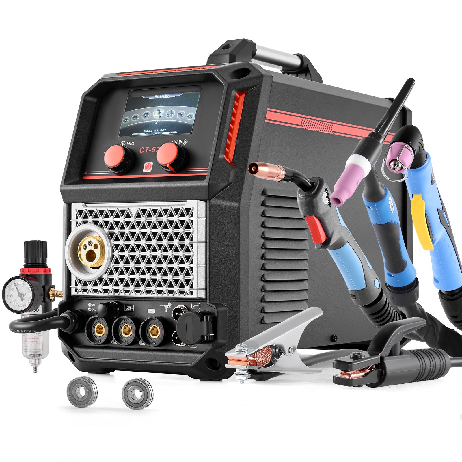 Spawarka plazmowa VEVOR 5 w 1 MIG TIG MMA CUT 50A 200A synergiczna 220V LCD do ciecia i spawania metalu