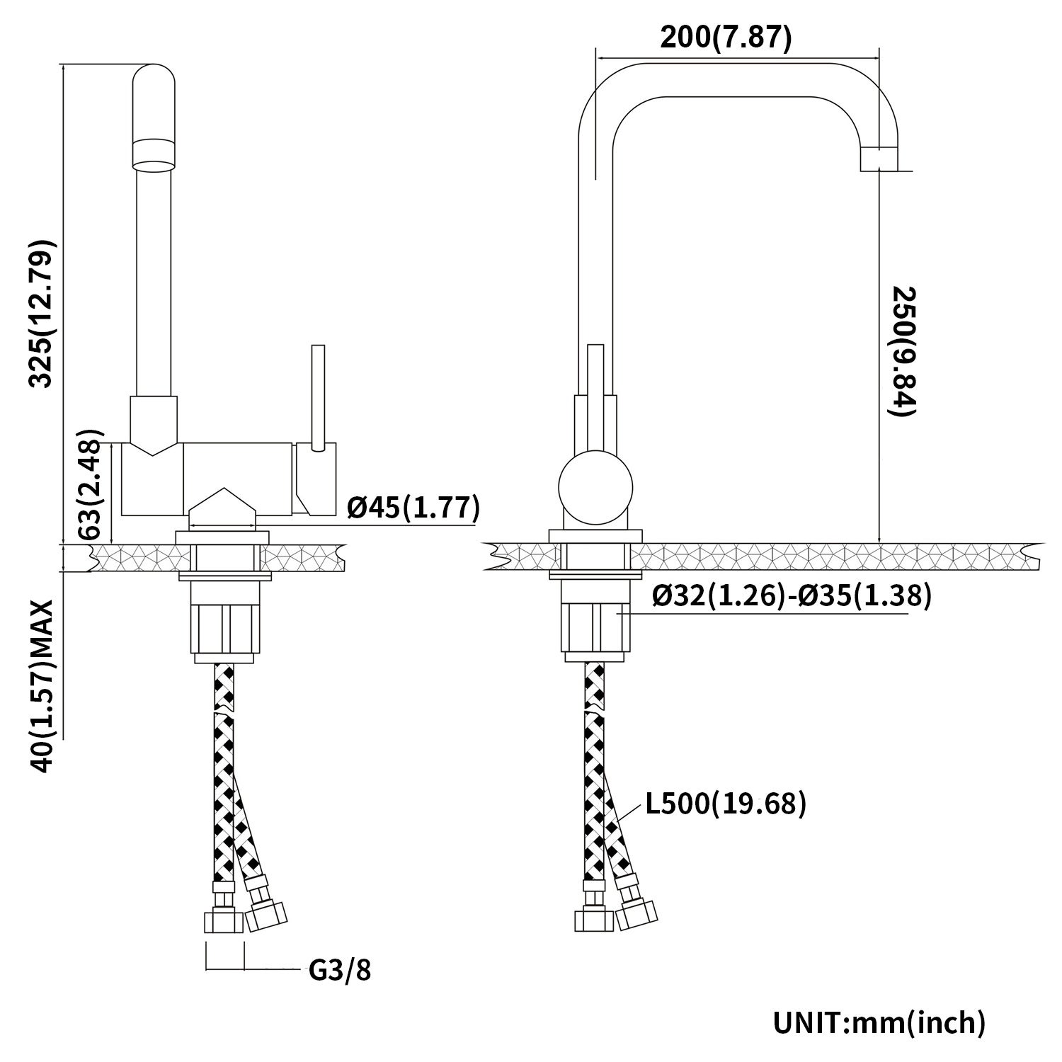 Lonheo max Robinet de Cuisine Rabattable 2 Jets aux Choix, Mitigeur Evier Repliable en Inox Brossé devant Fenêtre, Mitigeur d'évier Pliable - 7