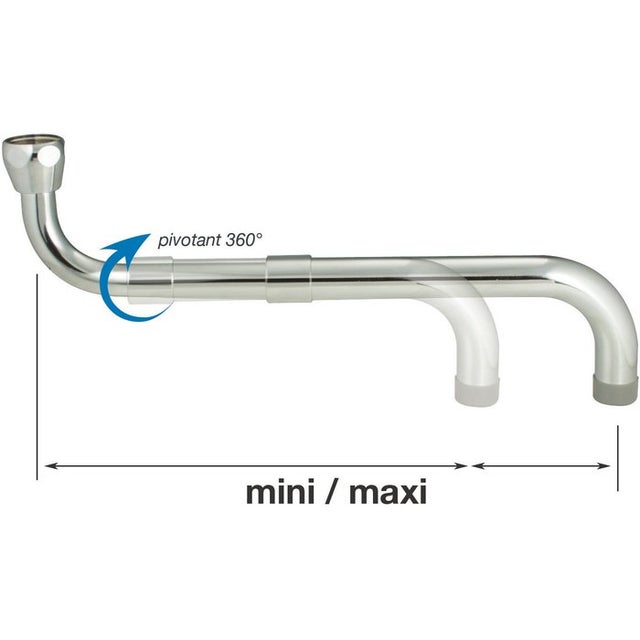 Bec télescopique pour cuisine professionnelle - Neoperl - 280 à 480 mm
