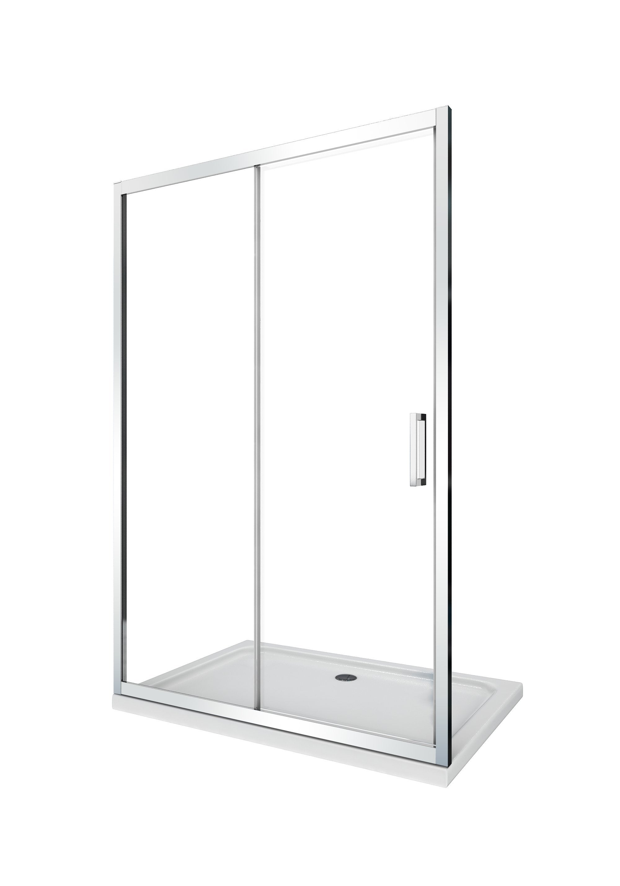 Porte de douche de 6 mm pour installation en niche H.190 avec overture coulissante – 155-160 cm - 6