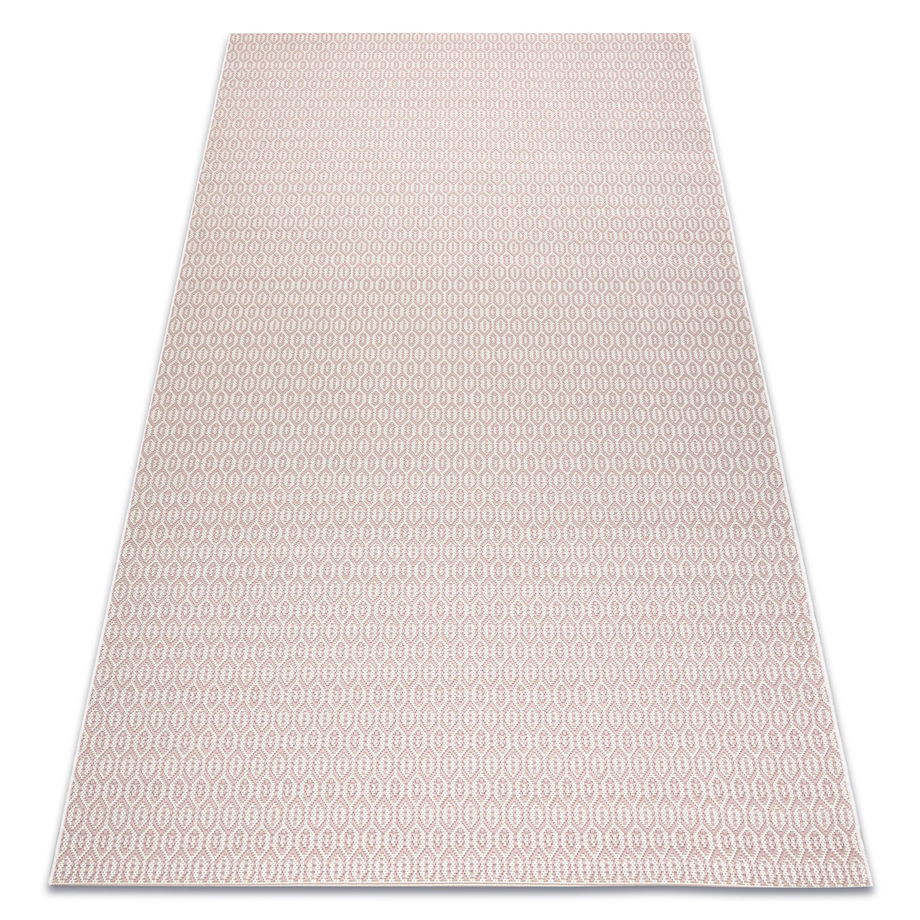 Dywan SZNURKOWY SIZAL FLAT 48603/526 Oczka krem róż 120x170 cm