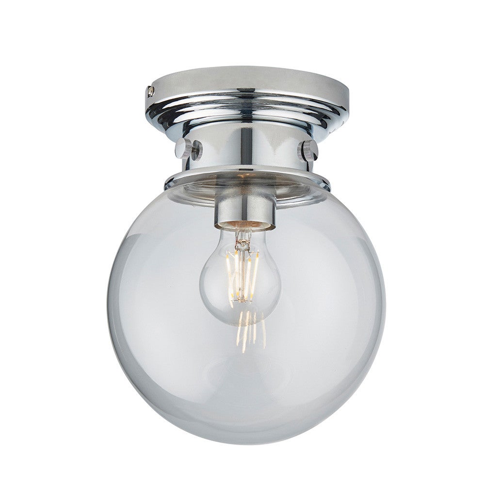 Lampa wisząca CHESWICK chromowana 1xE27x20W szkło wym:24,5x20x20cm IP44 Endon