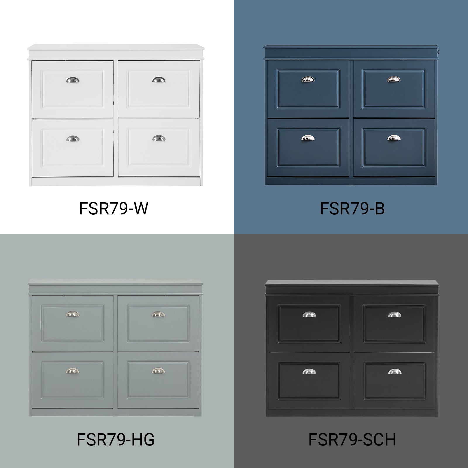 Scarpiera salvaspazio Slim Mobili per Scarpe Serie Scarpiere 105x24x83cm SoBuy Bianco FSR79-W - 9