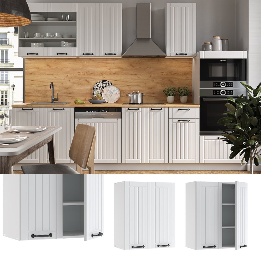 Vicco Elément haut de cuisine Fame-Line, Blanc campagne, 60cm - 2
