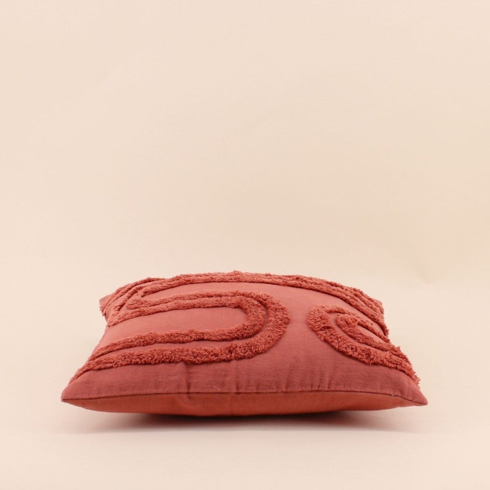Coussin terracotta en relief 40x40cm - Ornami - 4