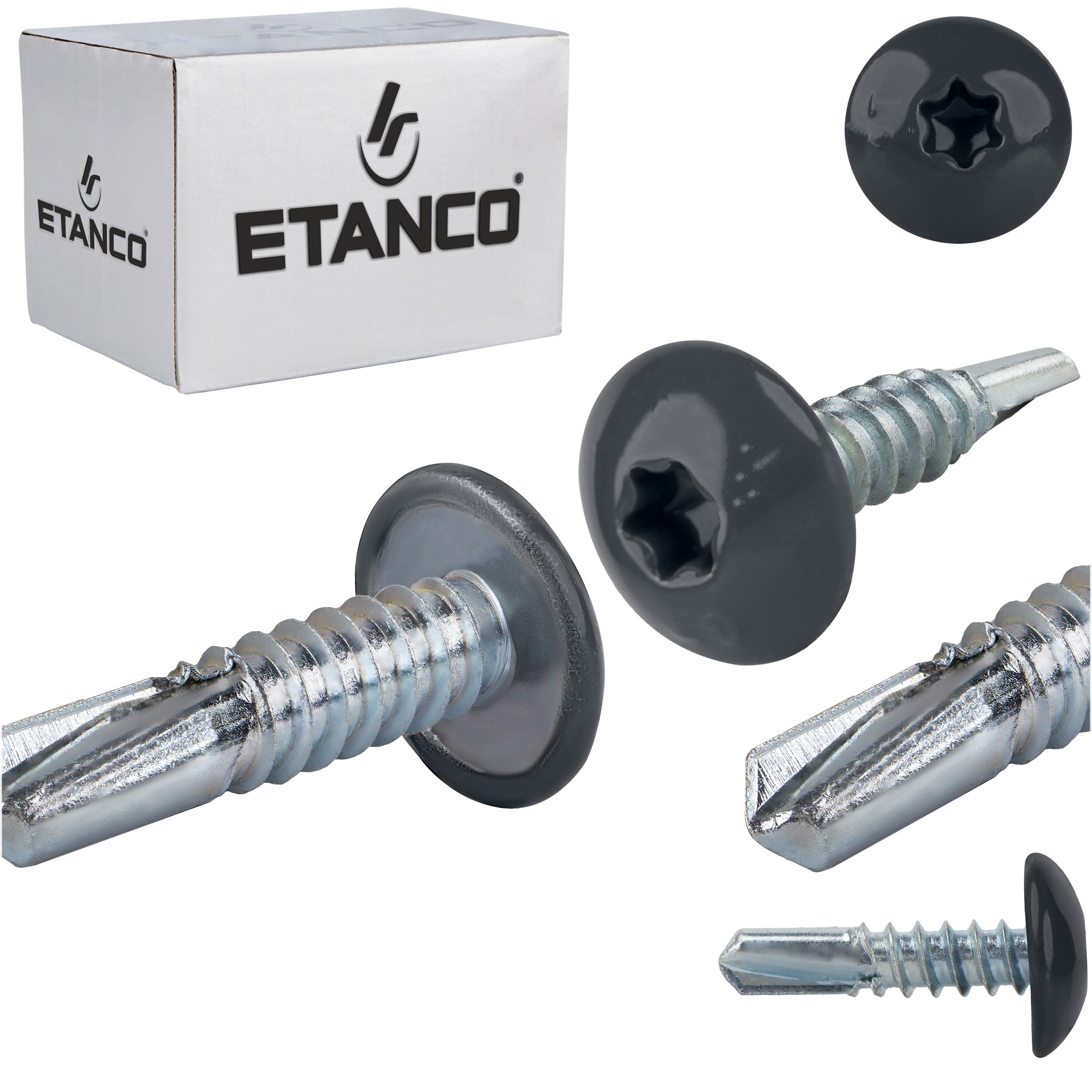 Wkręty samowiercące Etanco GT5 PH Lakierowane RAL 7016 5,5x19 mm 500szt