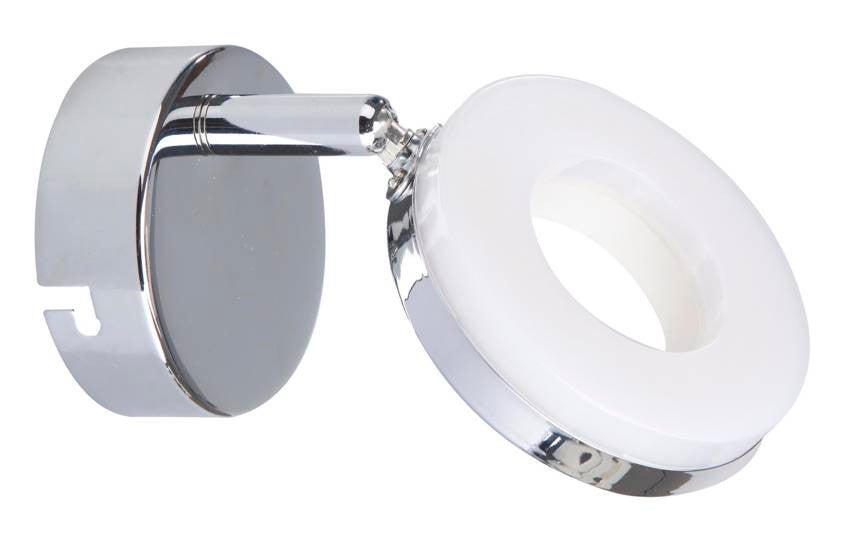 Kinkiet ścienny Thema chromowany biały LED 5W wym: 10 x 9 x 12 cm akryl IP20 Candellux