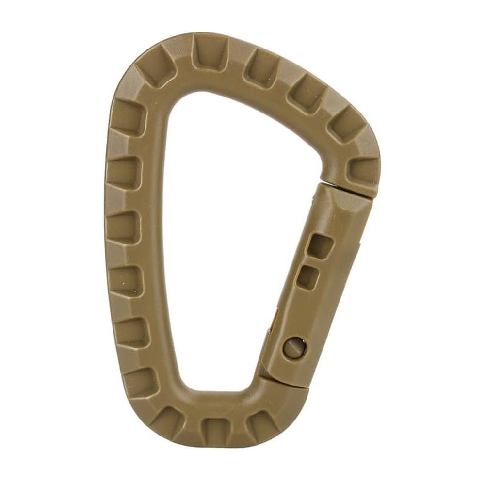 Lot De 10 Mousquetons Tactique D-Ring – POM, Vert Armée, 5,5x3,8cm, Pour Camping, Randonnée, Escalade