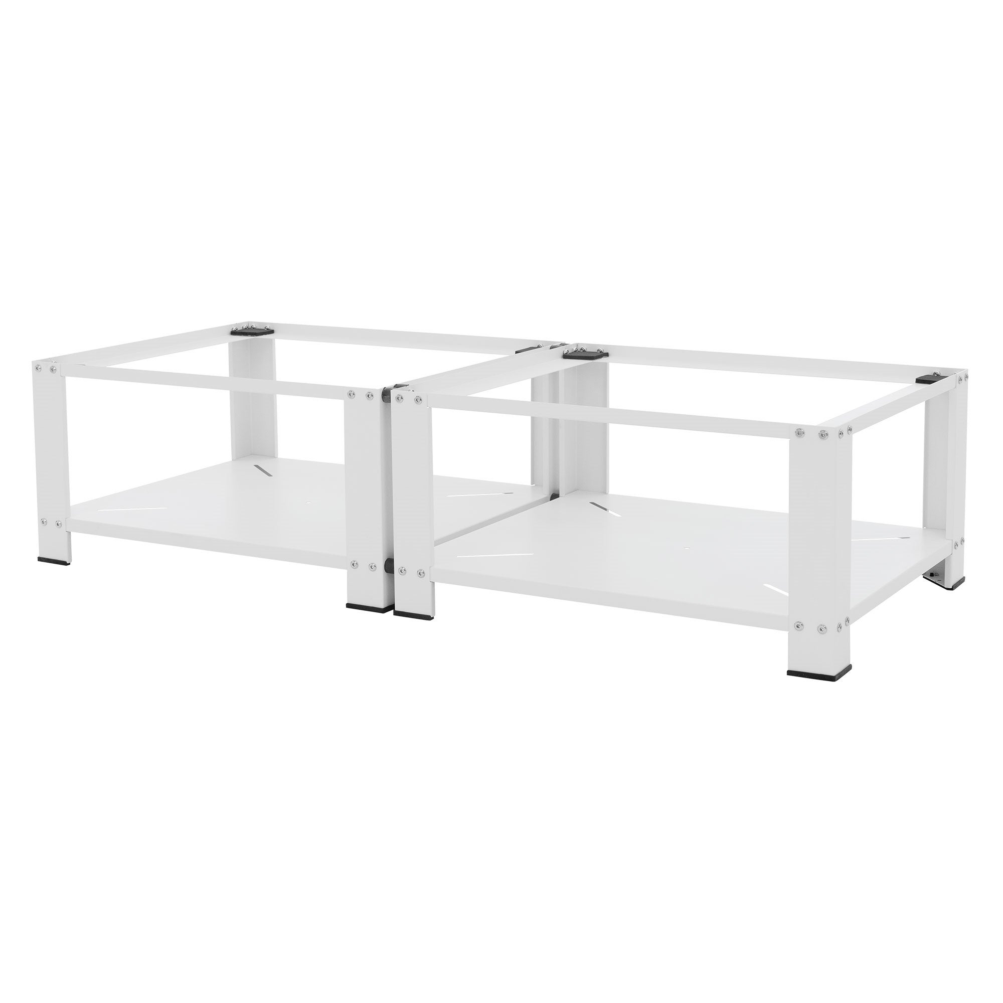 Set 2x soporte universal para lavadora o secadora pedestal alto blanco de acero
