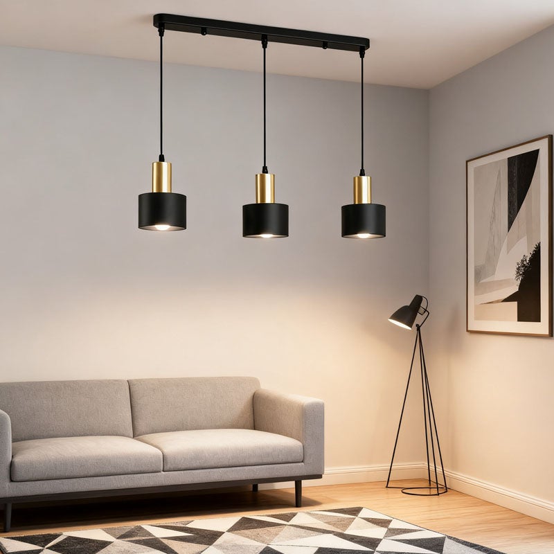 Industrialna lampa wisząca- do kuchni, wyspy kuchennej, jadalni, sypialni, korytarza, baru, kawiarni - regulowany przewód 130 cm, E27 (bez żarówki) - 6